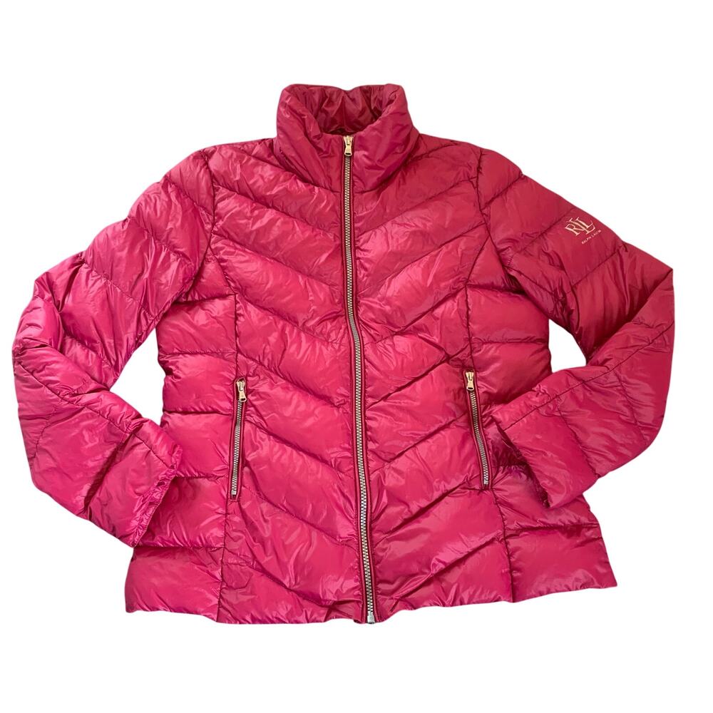Lauren Ralph Lauren Packable w/ bag Lightweight Jacket 90% Down Quilted Puffer M